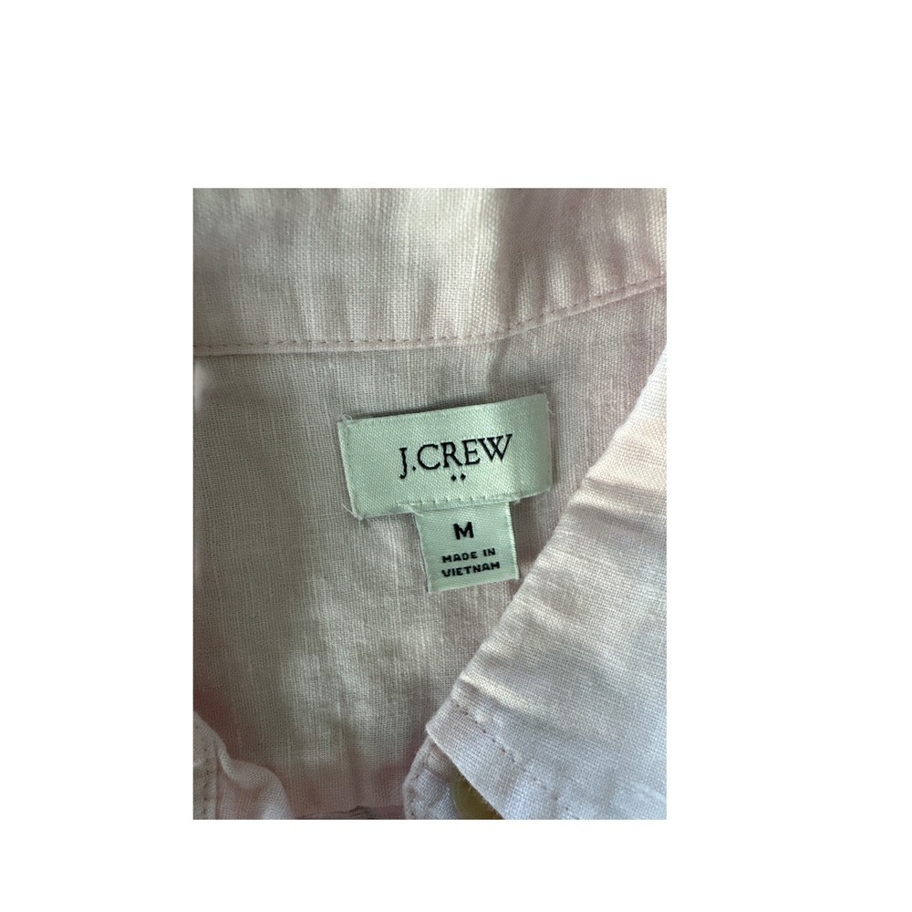 J.Crew‎ Re-Imagined Pink Cotton Button Up Shirt Long Sleeve Pocket Women's M - Picture 3 of 5